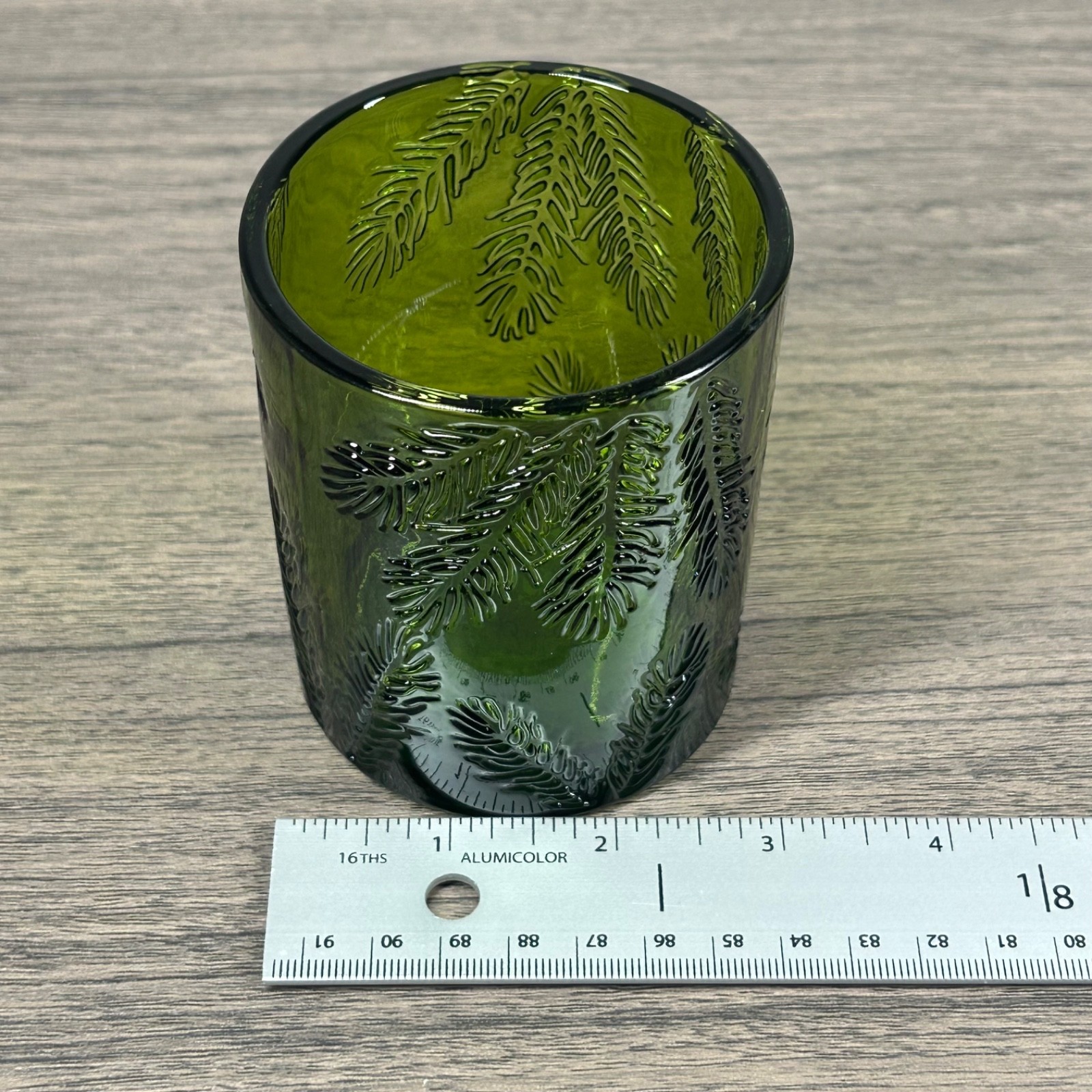 Fraser Fir Green Glass 6.5oz Empty Thymes Candle Jar - Craft & Holiday Decor