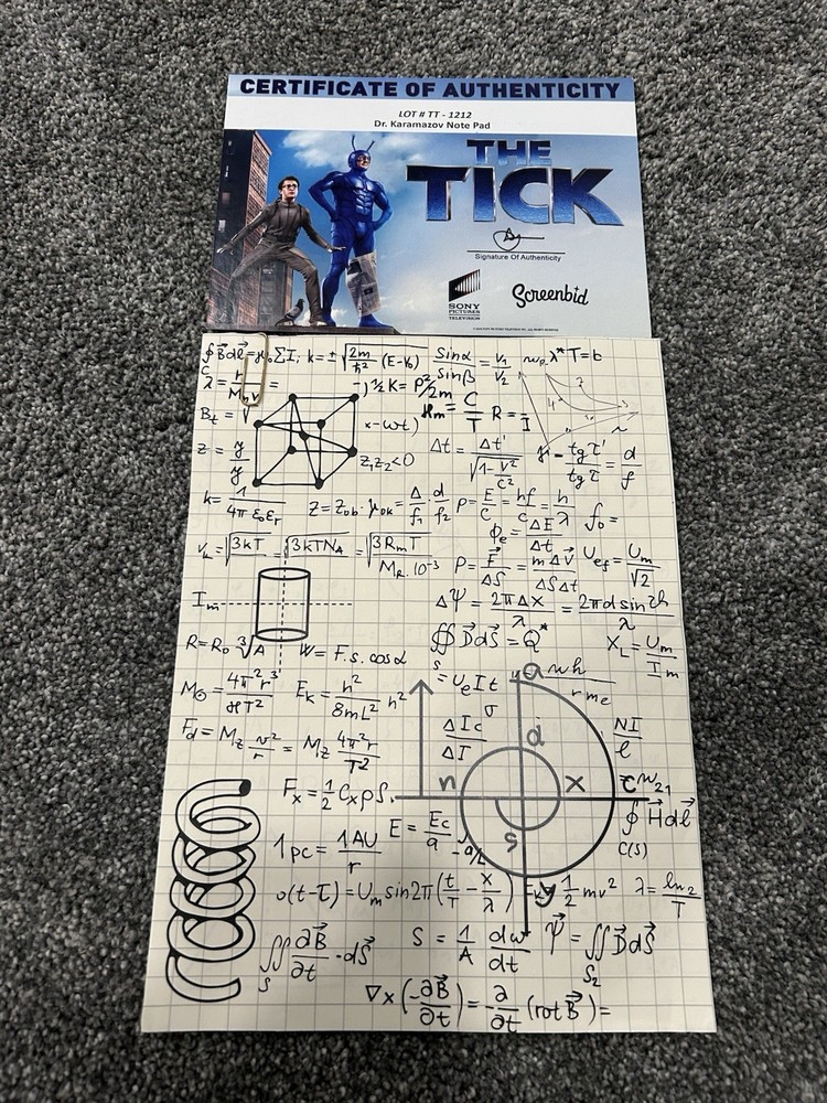 Screen The Tick Prop Dr. Karamazov Notes