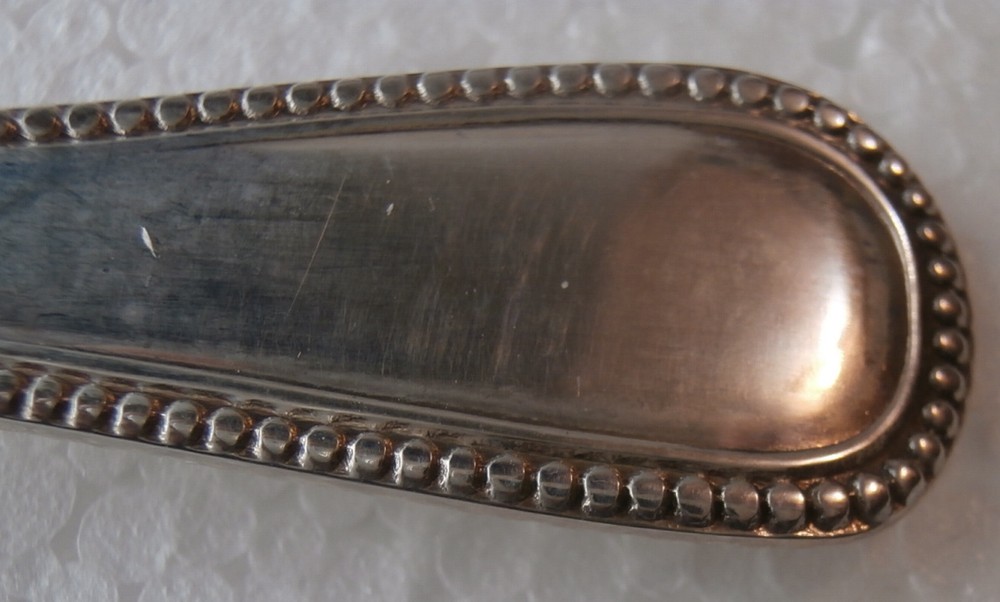 1868 Thomas Stone "Beaded / Engraved Spoon @ 5-7/8"