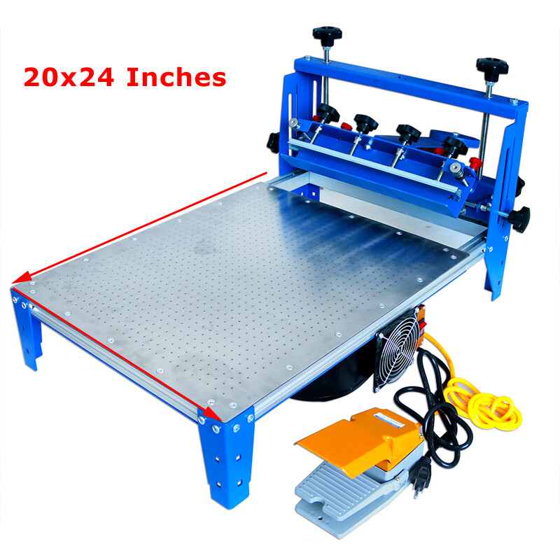 20x24in Pallet Vacuum Silk Screen Printing Machine Micro-adjust Screen Printer
