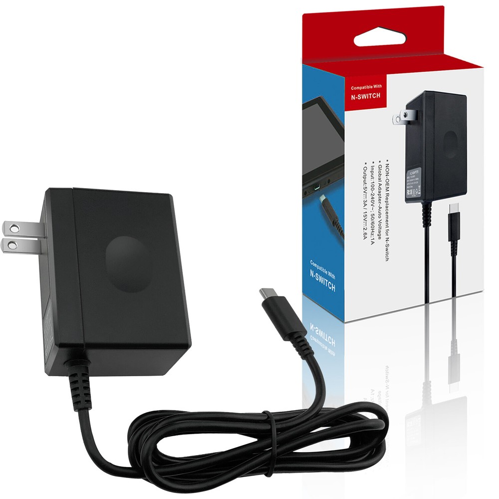 AC Adapter Power Supply Wall Charger For Nintendo Switch Dock & Pro Controller