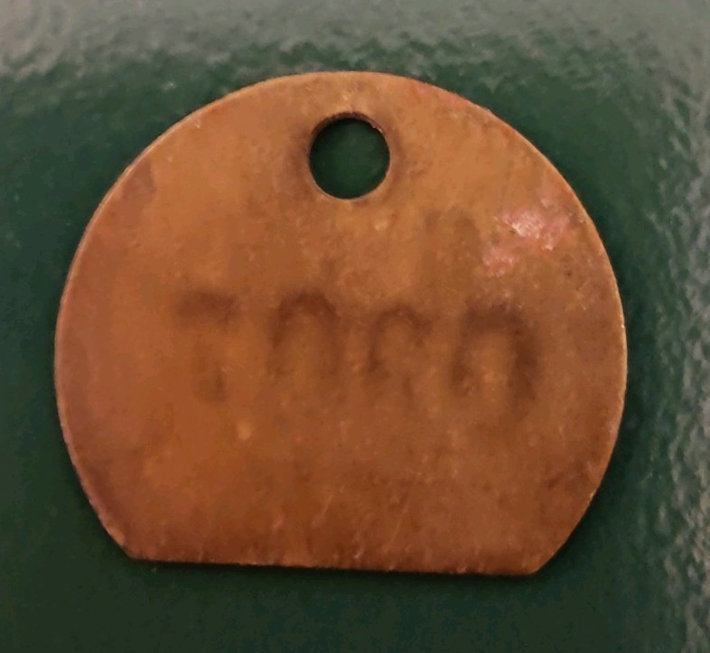 Hickleton Colliery Pit Check Tally Token marked NCB Hickleton 0907