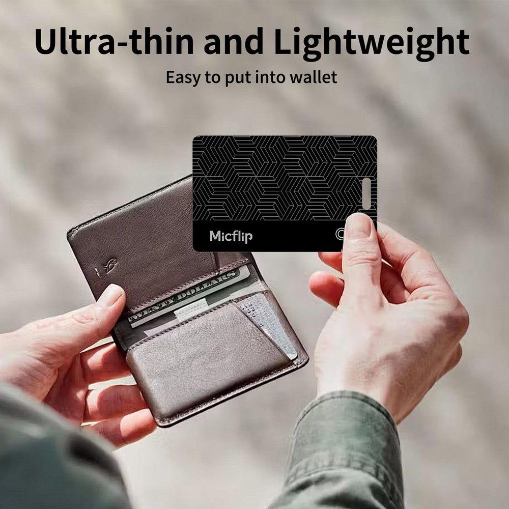 Wallet Tracker Card, Smart Card Wallet Tracker (iOS and Android) Rechargeable