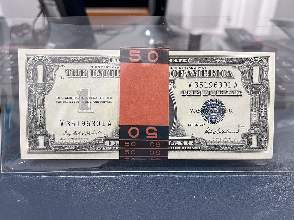 50 Consecutive 1957 $1 Silver Certificates Gem Unc Original Half Pack (EJE)