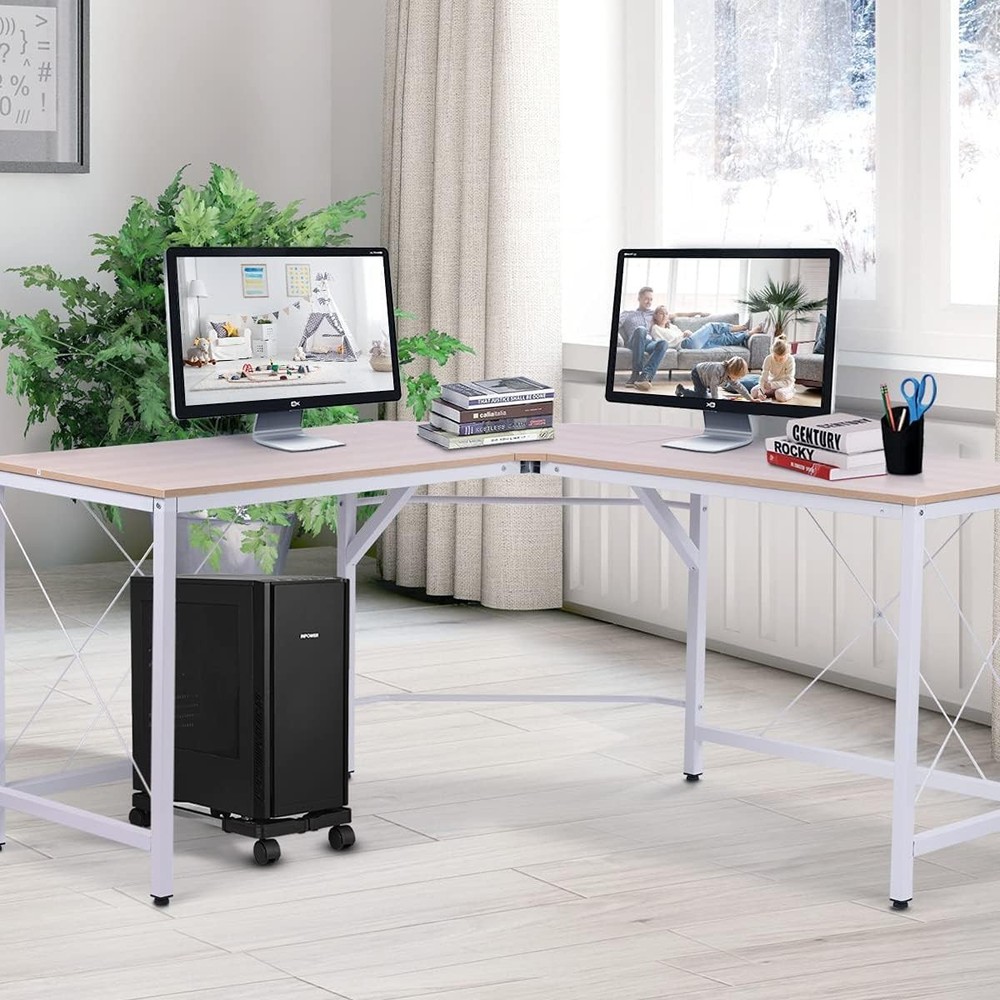 Computer Tower Stand, Adjustable Mobile CPU Stand with Rolling Caster...