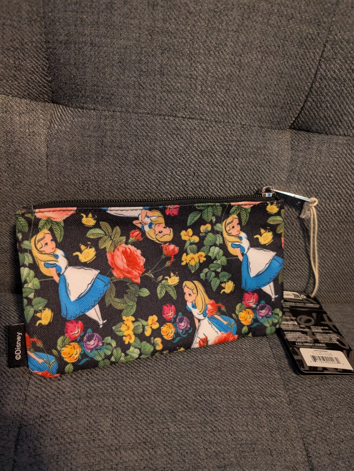 Loungefly Disney Alice in Wonderland Floral All-Over Print Cosmetic Pouch New