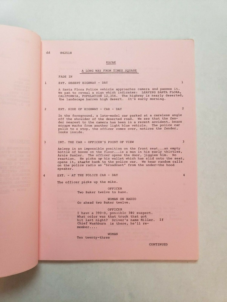 KOJAK / Brian McKay 1975 TV Show Script, Max Showalter & Judith Lowry
