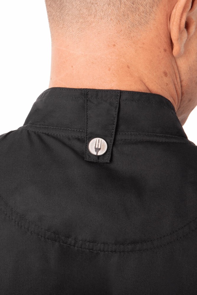 Men's Springfield Chef Coat, Black, Large