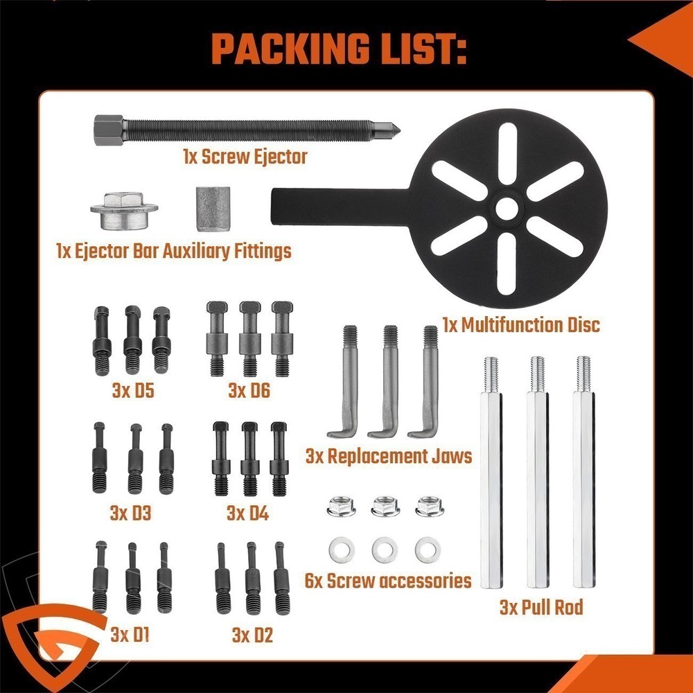 21 in1 Bearing Disassembly Puller Inner Hole Removal Tool Three-jaw Puller new