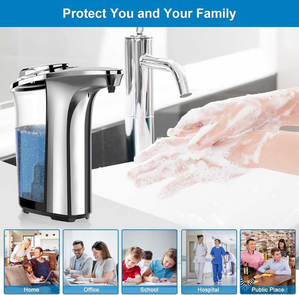 Automatic Touchless Soap Dispenser 17oz/500ml with Infrared Sensor