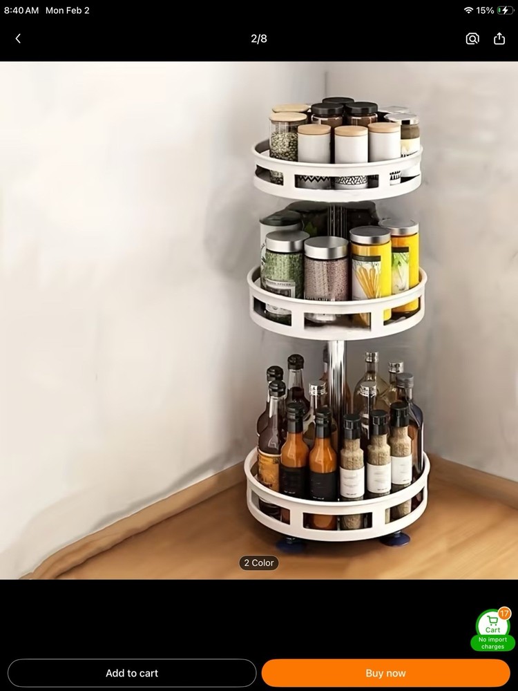 Spice Rack Organizer Rotating Kitchen Countertop Storage Holder