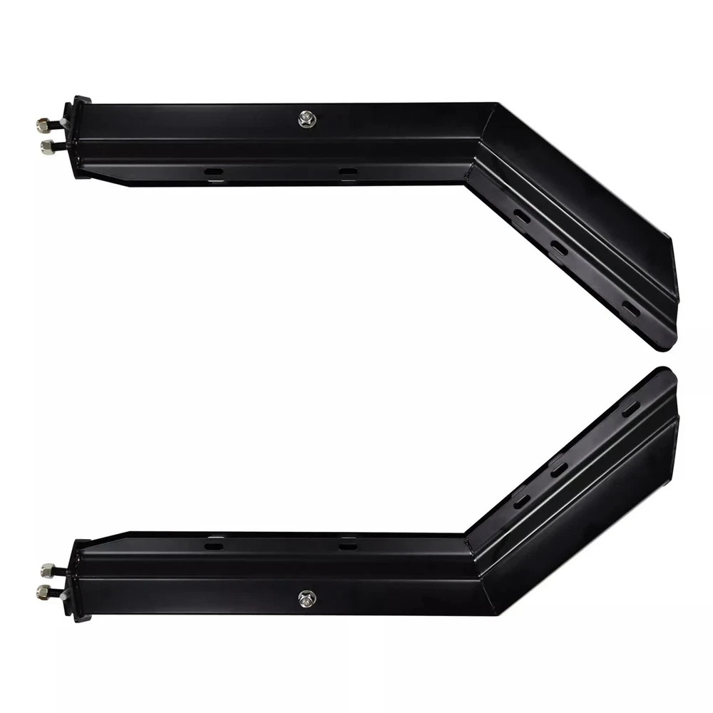 Pair 1.125" Bolt Pattern Angled Black Spring Loaded Mud Flap Hanger Set
