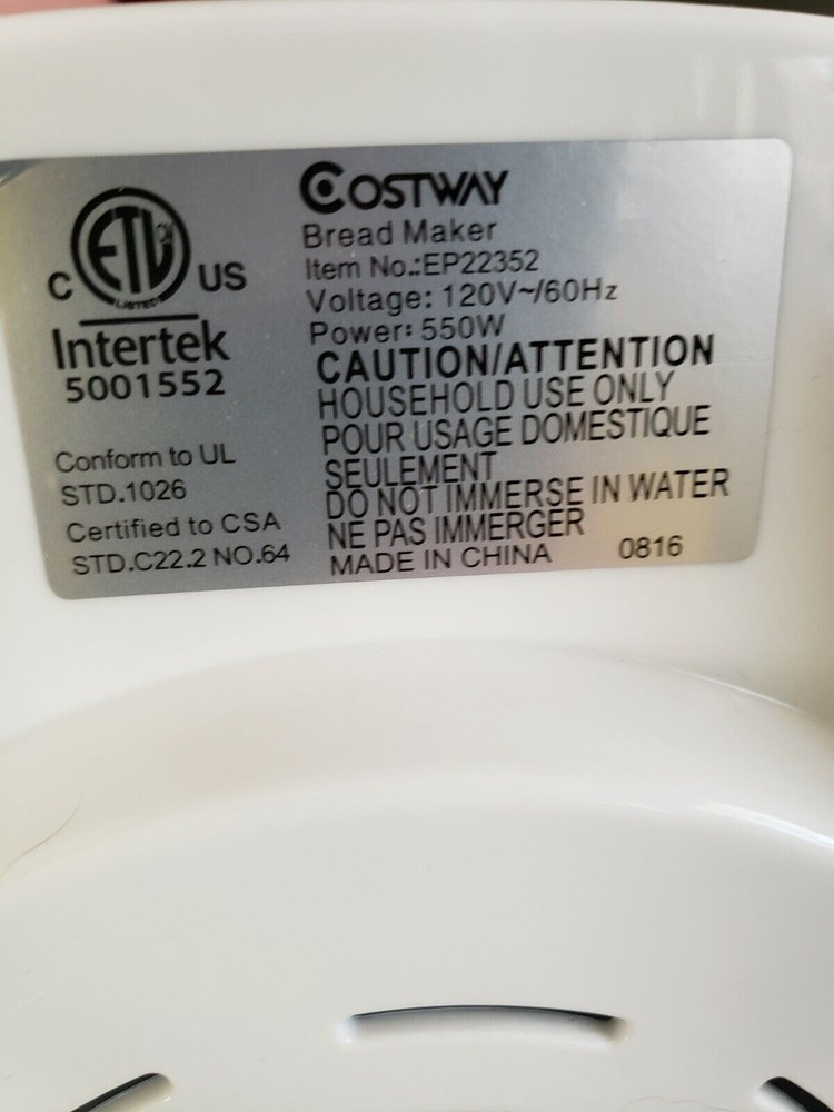 Replacement Paddle for Costway Bread Maker Machine Model Item EP22352 (S)