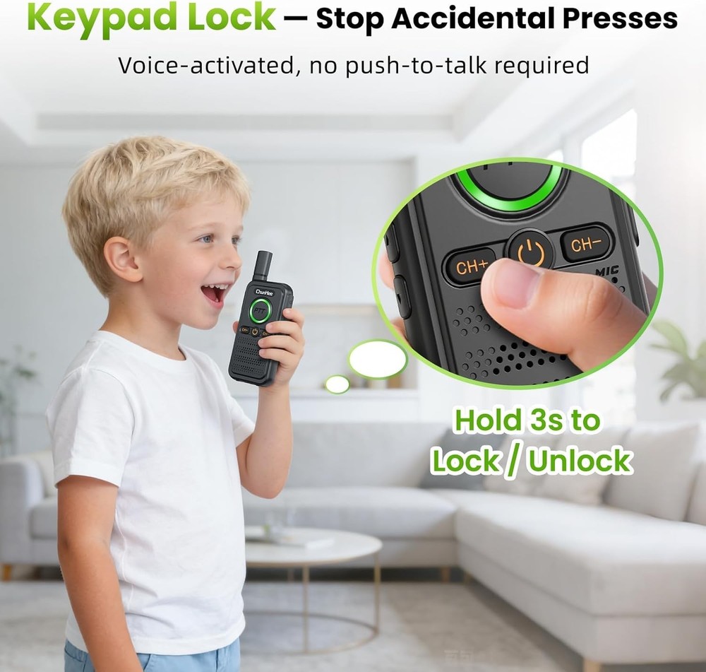 Wireless Intercom System, 2 Way Voice Intercom for Home, 1.5-Mile Long Range,...