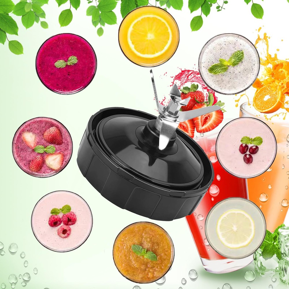 Ninja Blender Replacement Cups and 7-Fin Blade Compatible with Multiple Models