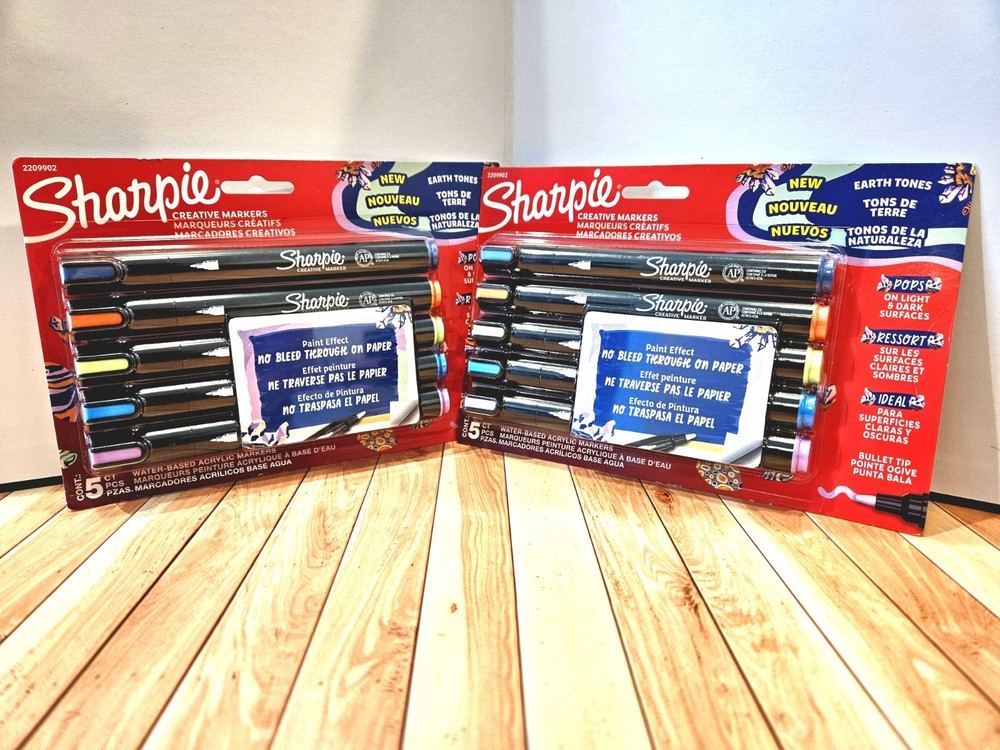 Sharpie Creative Markers: 5-Pack Multicolor Set in Earth Tones (2 Packs)