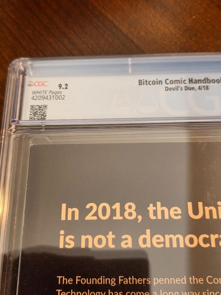 Bitcoin Comic Handbook #1 (2018) CGC 9.2 WHITE Pages Josh Blaylock Devil’s Due