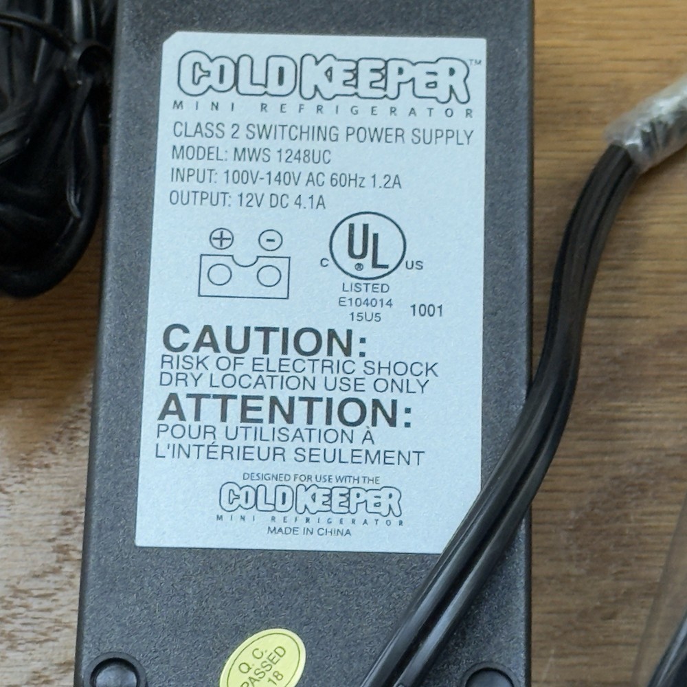 Cold Keeper Mini-Fridge Switching Power Supply MWS 1248UC