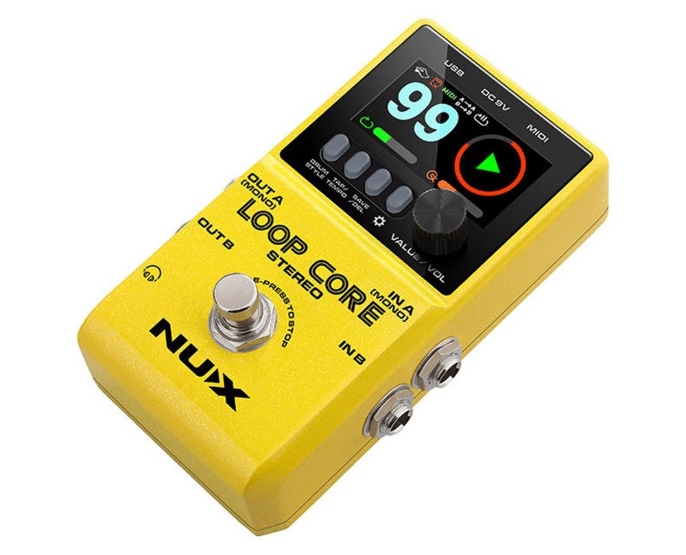 NUX Loop Core Stereo Looper Pedal w/ MIDI and Drum Patterns - Open Box