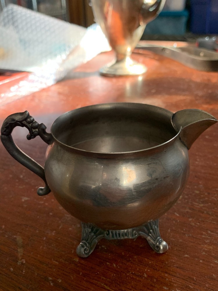 Vintage Silver on Copper Creamer