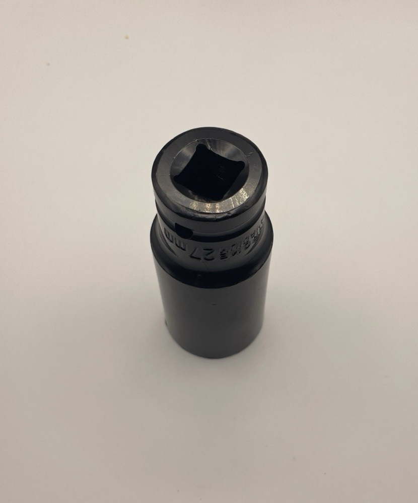 Quality 1/2 Inch Drive x 27MM 6 Point Deep Impact Socket Thin Wall