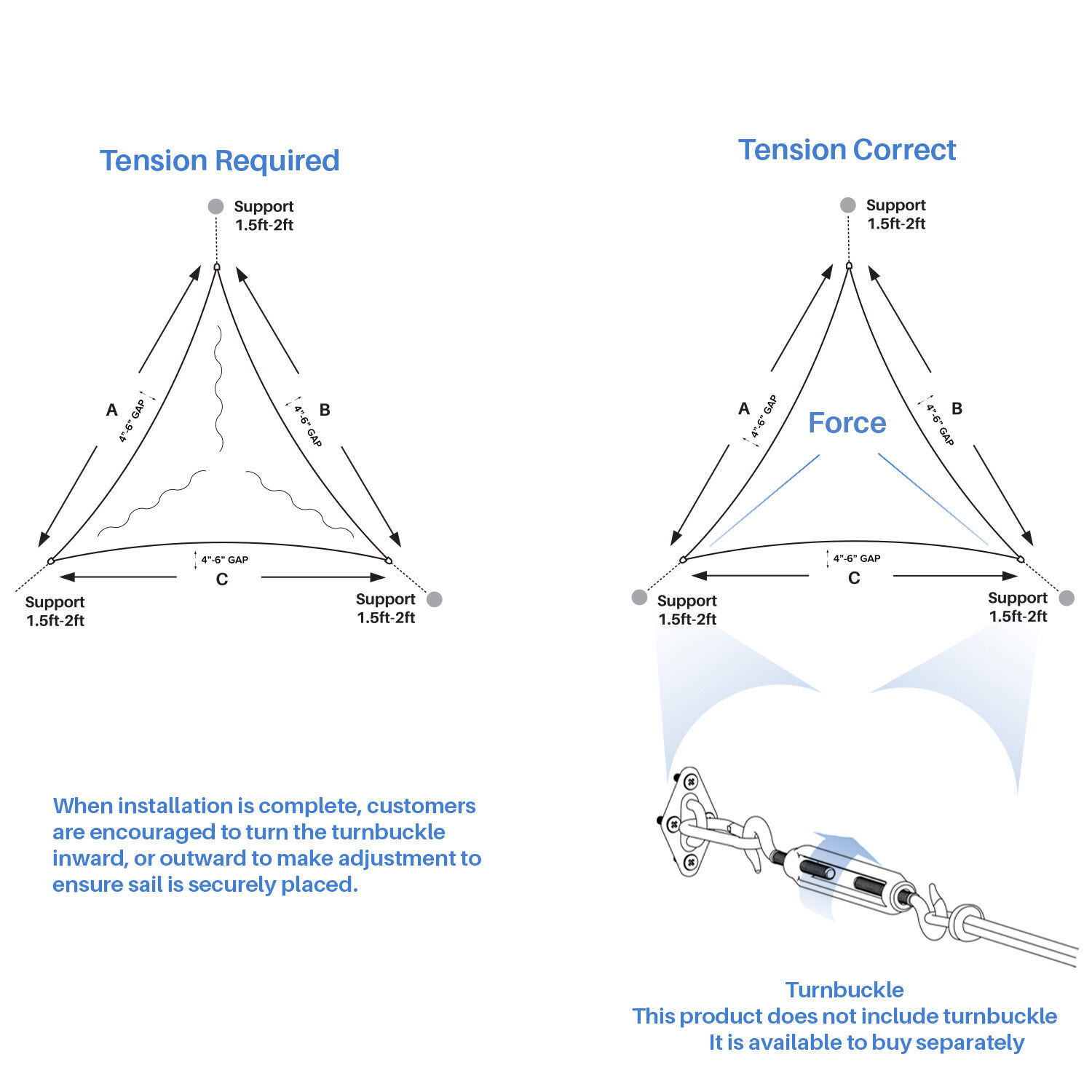 Sun Shade Sail Triangle Canopy Cover UV Block Sunshade Yard Deck Patio Outdoor