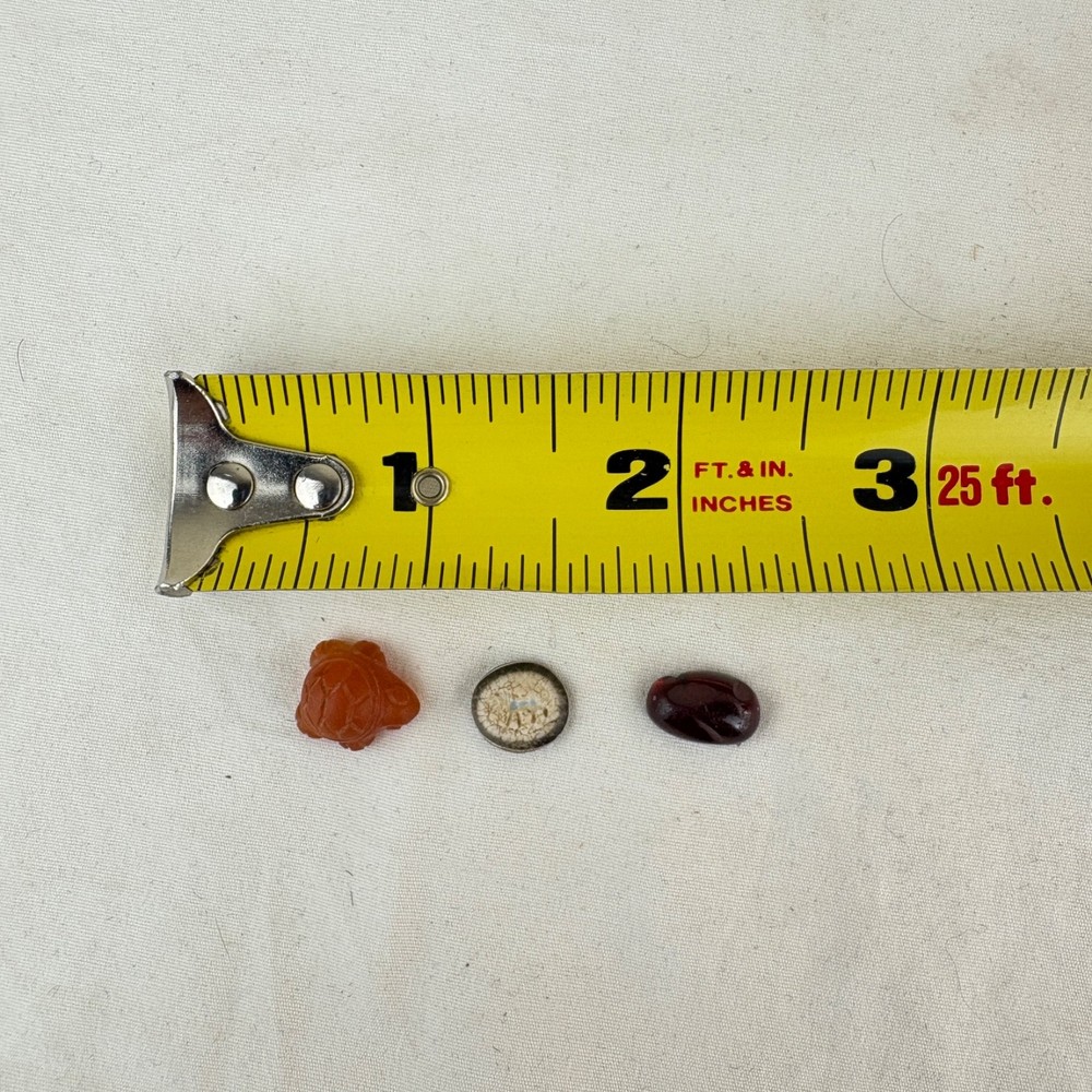 3 Ancient Bactrian Agate Carnelian Garnet Cabochon