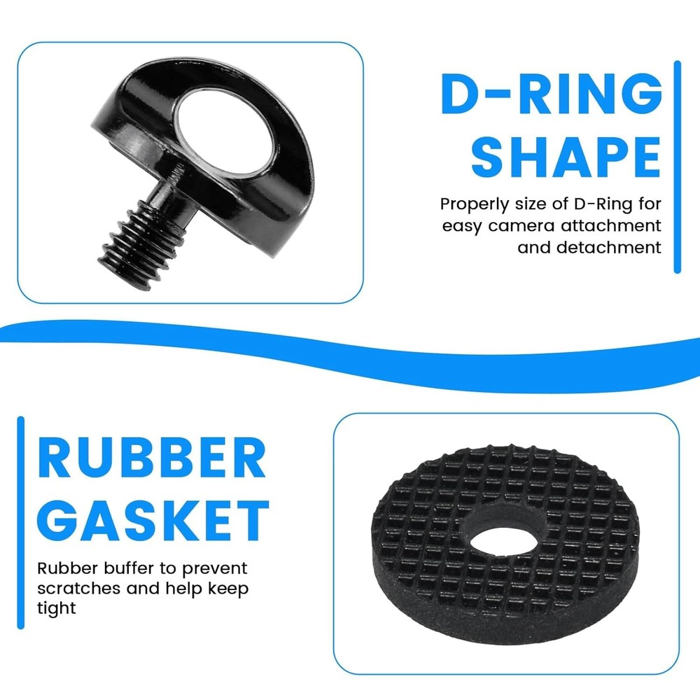 1/4" Camera Neck Strap Screw Holder, SDTC Tech 2 Pack 1/4-20 Thread Camera...