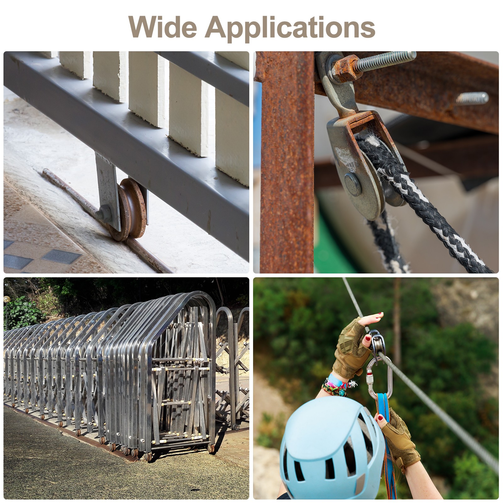 8 PCS 1.2" V Groove Wheel Sliding Gate Caster 661 lbs Capacity Per Wheel