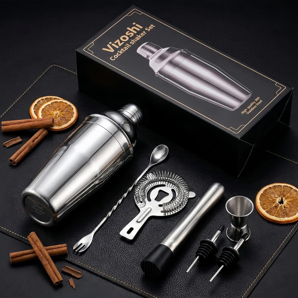 Professional Cocktail Shaker Set Bartender Kit
