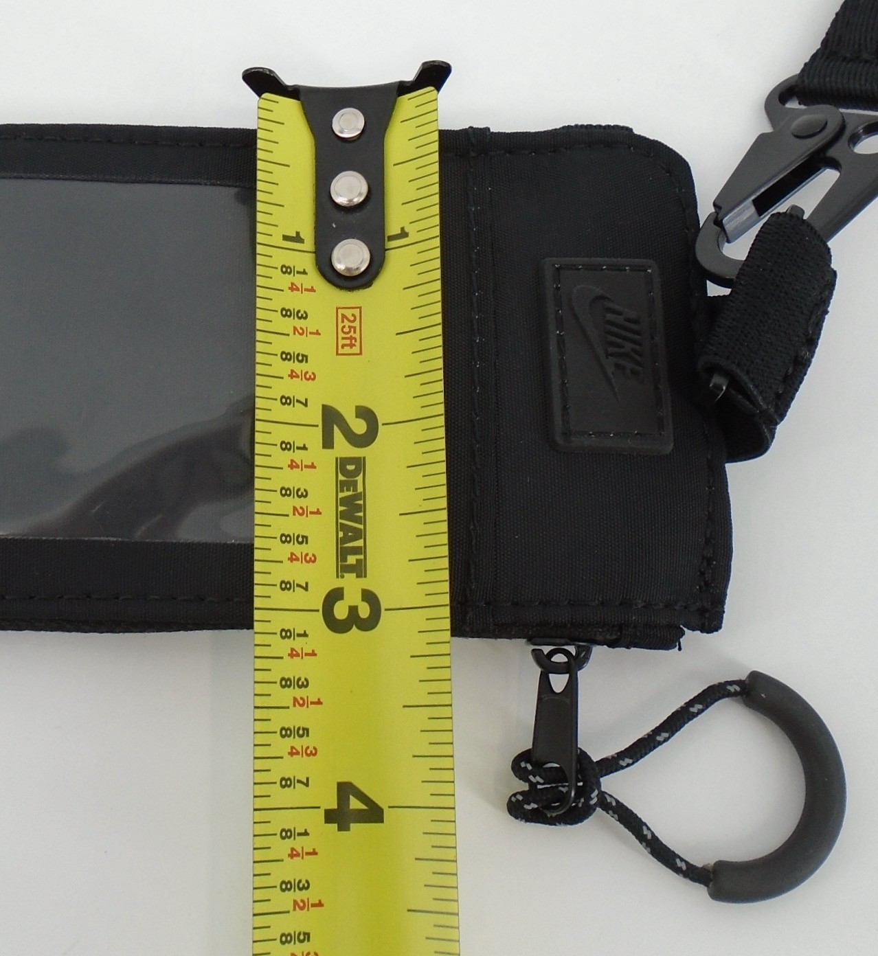 Nike Tech ID Badge Zip Lanyard Key Holder Adult Black