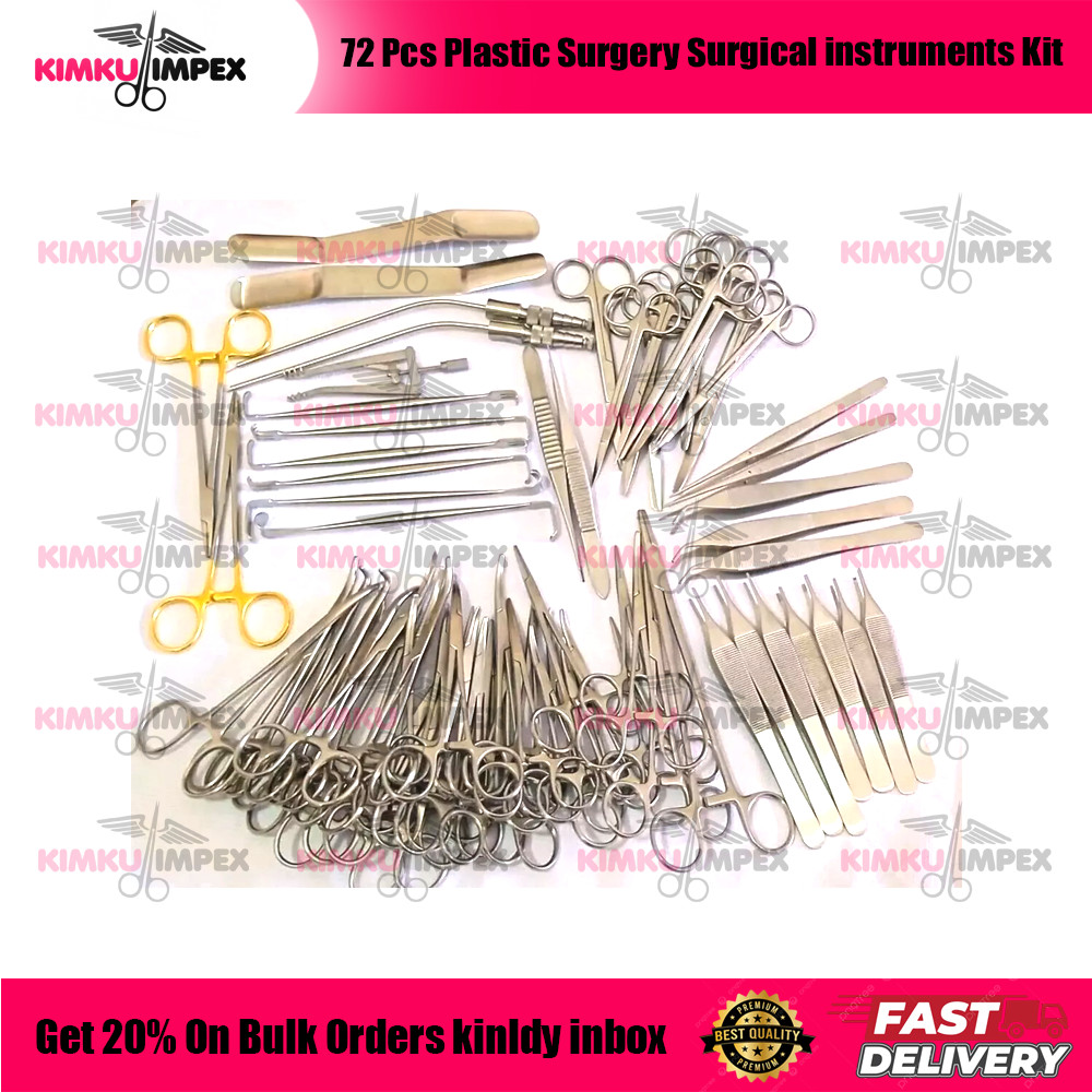 72 Pcs Plastic Surgery Surgical instruments Kit