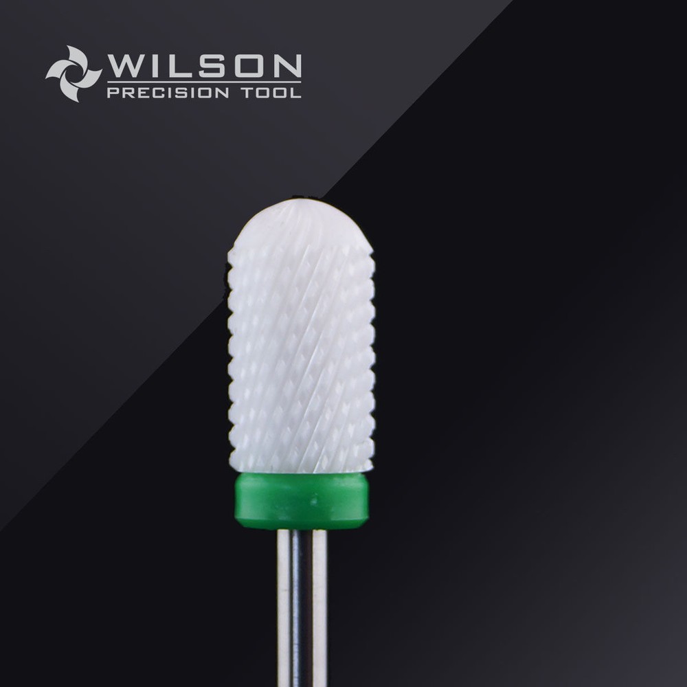WILSON White Ceramic Nail Drill Bits - Large Rounded Top US SELLER