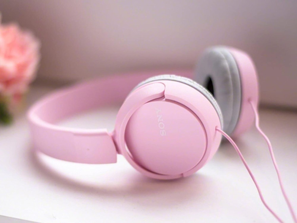 Sony Foldable Wired Headphones - Pink