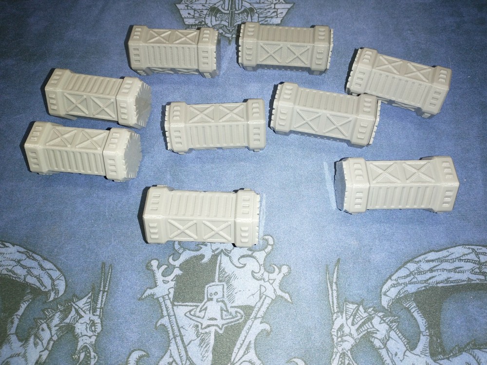 Warhammer 40k Terrain Canisters 9 pieces Interlocking/Stackable New