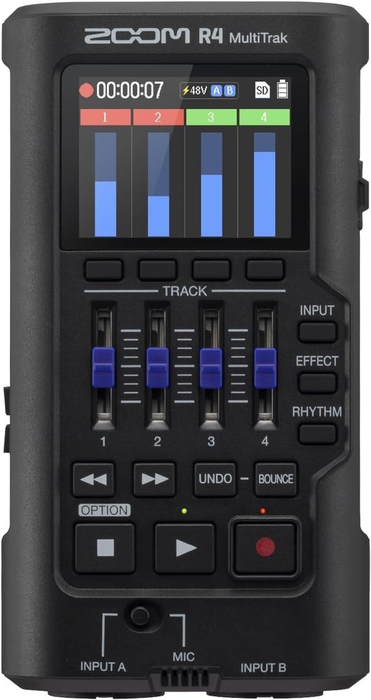 ZOOM R4 4-track Portable Multitrack Recorder with 32-bit Float Audio Support New