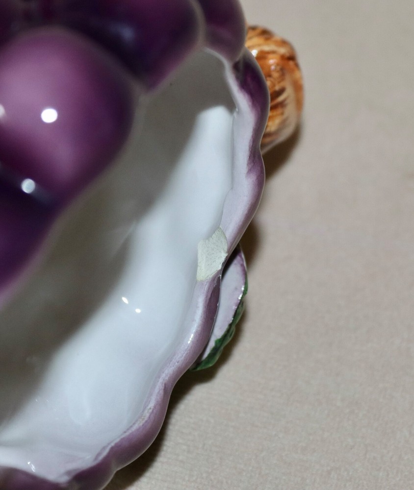 Lefton Grape Cluster Handled Pitcher #641 Red Foil Sticker 1953 - 1971