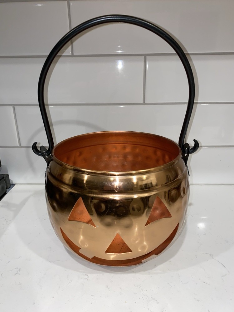 Hammered Copper Pumpkin Basket￼