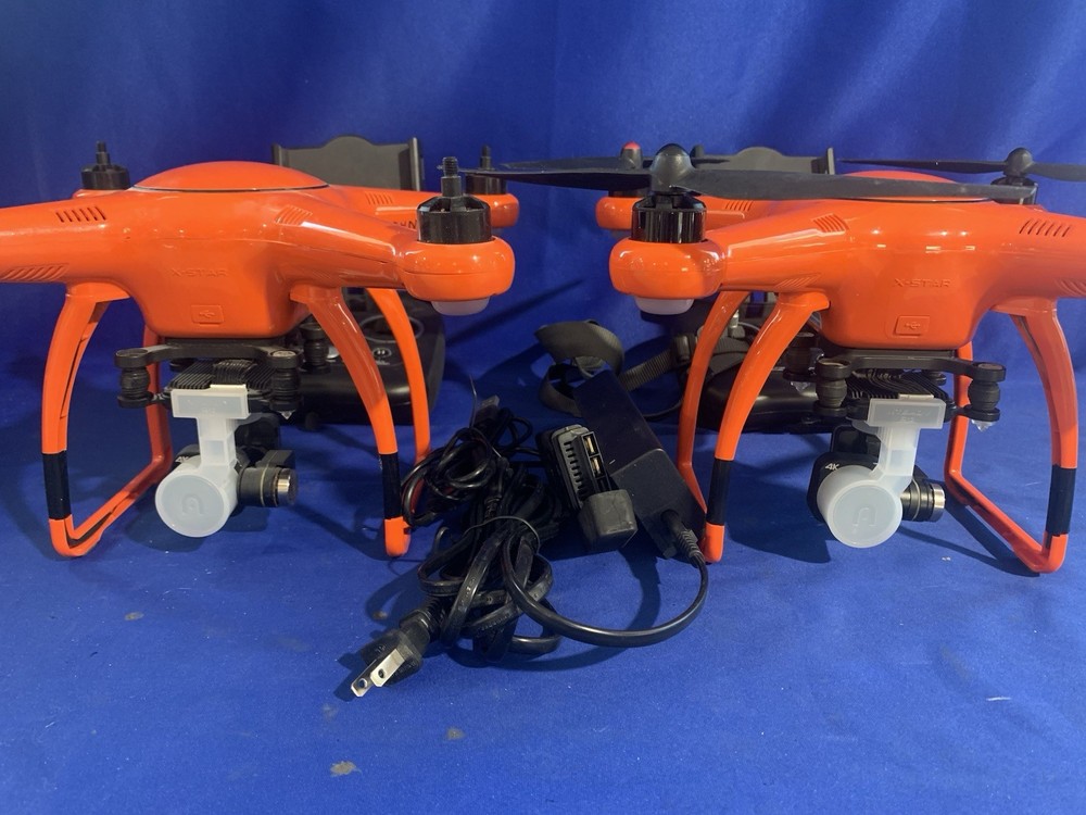 2 Autel Robotics X-Star Premium Drones With Controllers Lot Set Untested - Local