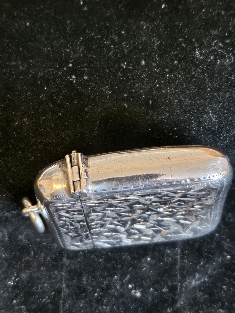 Antique Solid Silver Vesta Case C1903 Fully Hallmarked By Albert Jackson Birming