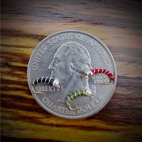 ZEBRA MIDGE Bead Head Nymph, Black - Fly Fishing Trout Bluegill Panfish Flies