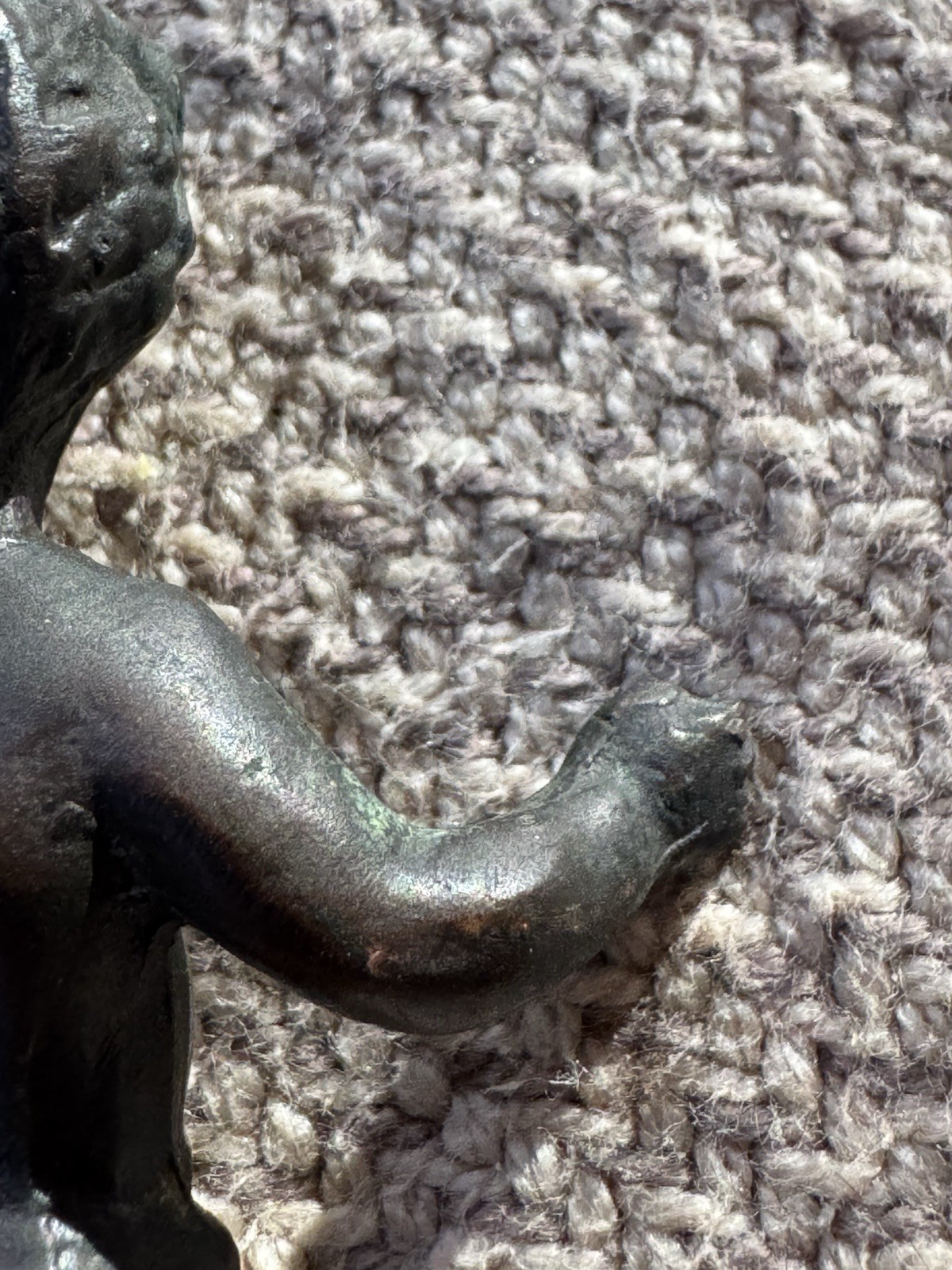 Antique Solid Bronze 3.5” Boy Cherub Figurine