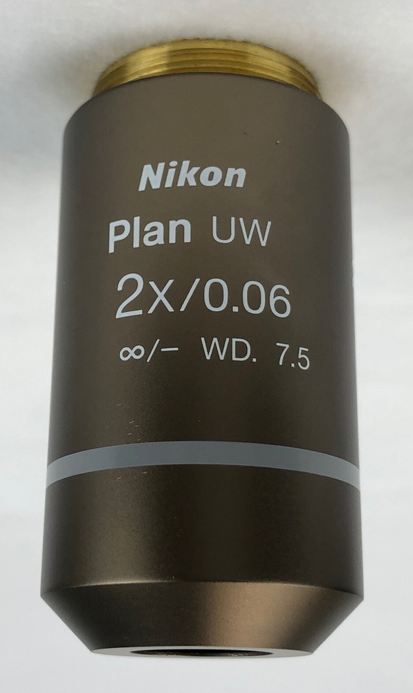 Nikon CFI Plan UW 2X/0.06 WD 7.5 Microscope Objective M25 Thread 105% Refund