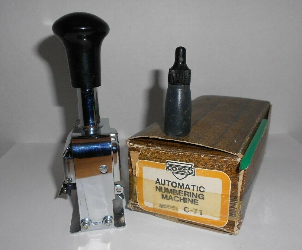 Cosco Automatic Numbering Machine Model C-71 w/Box