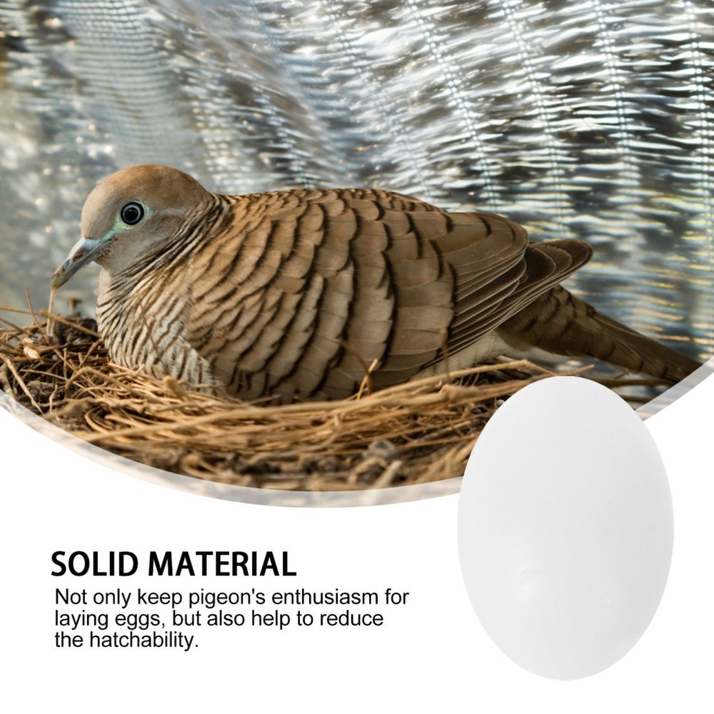 30Pcs Solid Plastic Eggs for Tricking Birds to Stop Laying Eggs
