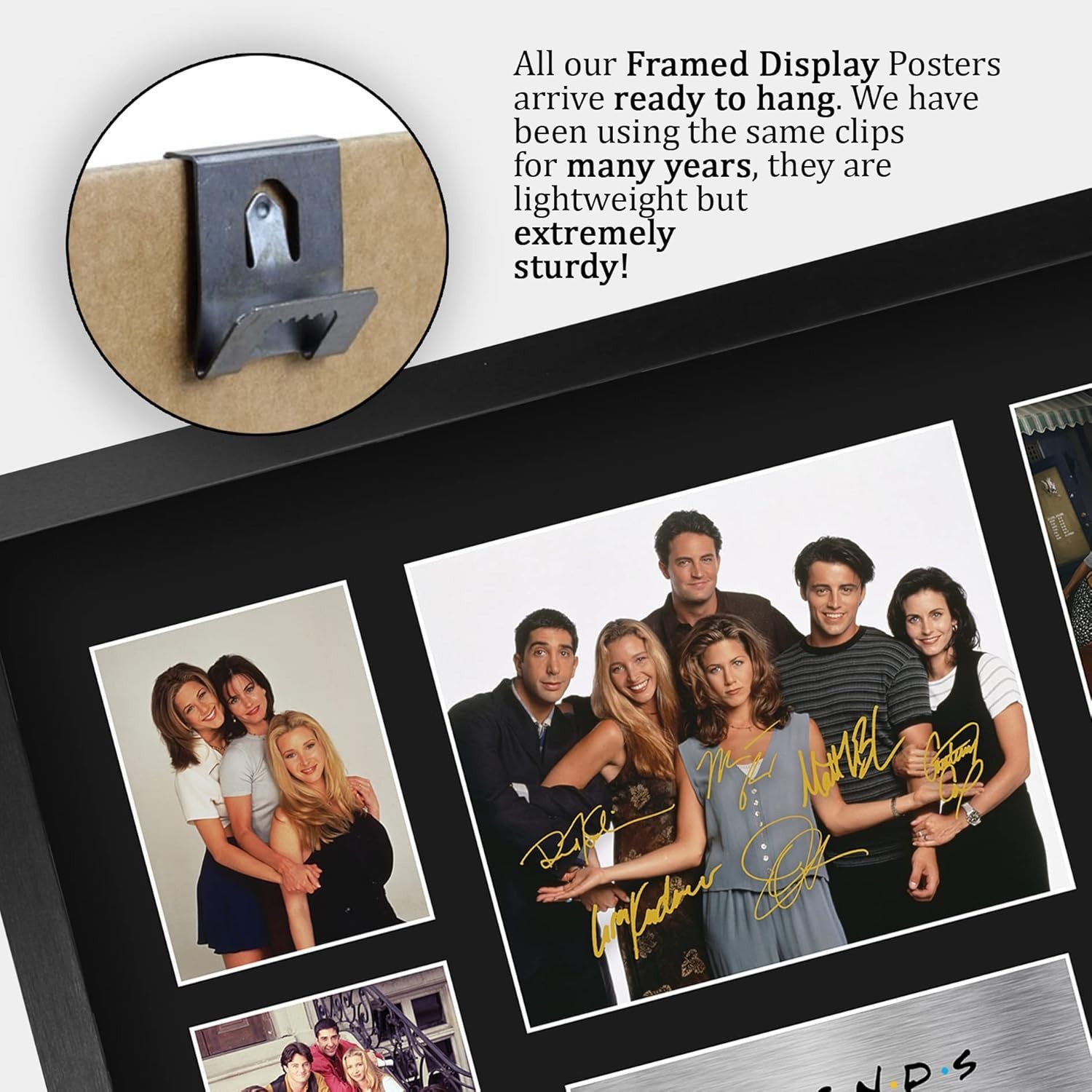 Friends TV Show Cast Wall Art - Autographed Display 16x12 Inches