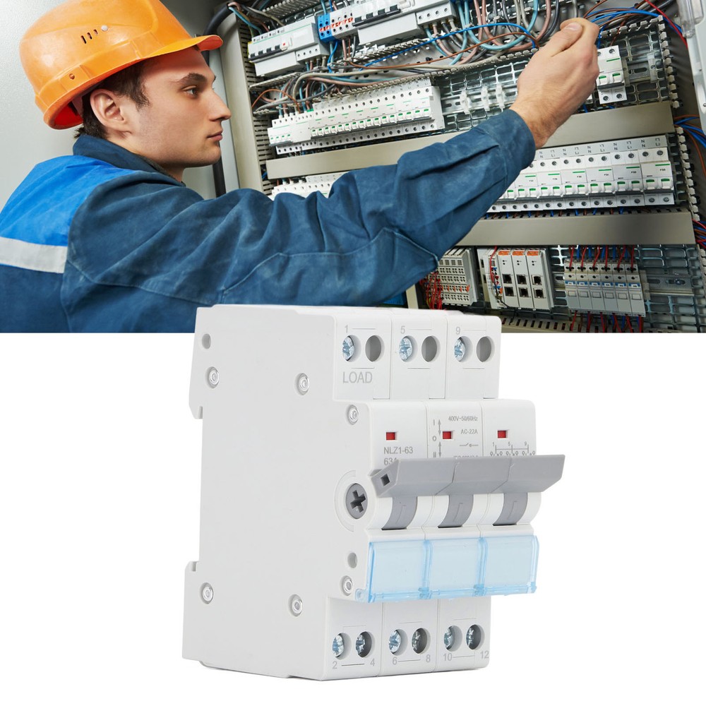 Manual Transfer Switch DIN Rail Mount 3P Interlock Circuit Breaker Switch Part