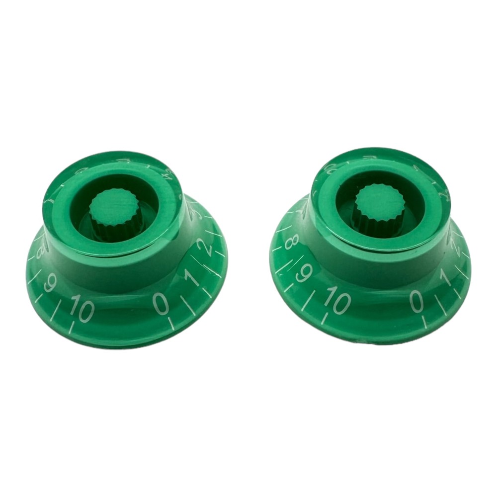 AxLabs Bell Knobs (Set of 2), Seafoam Green, White Font