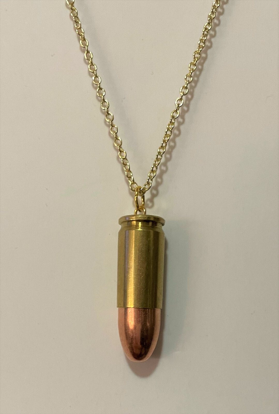 9mm Bullet Rose Gold Necklace ~ Veteran Made ~