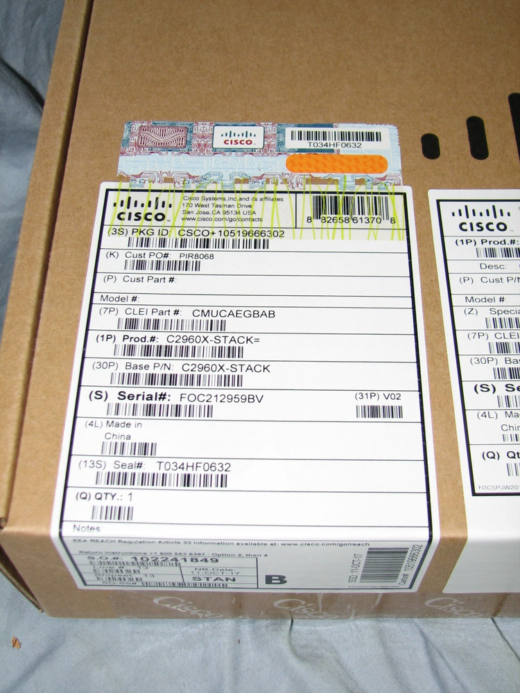 Cisco Genuine 2960-X FlexStack-Plus Module C2960X-STACK NEW Sealed